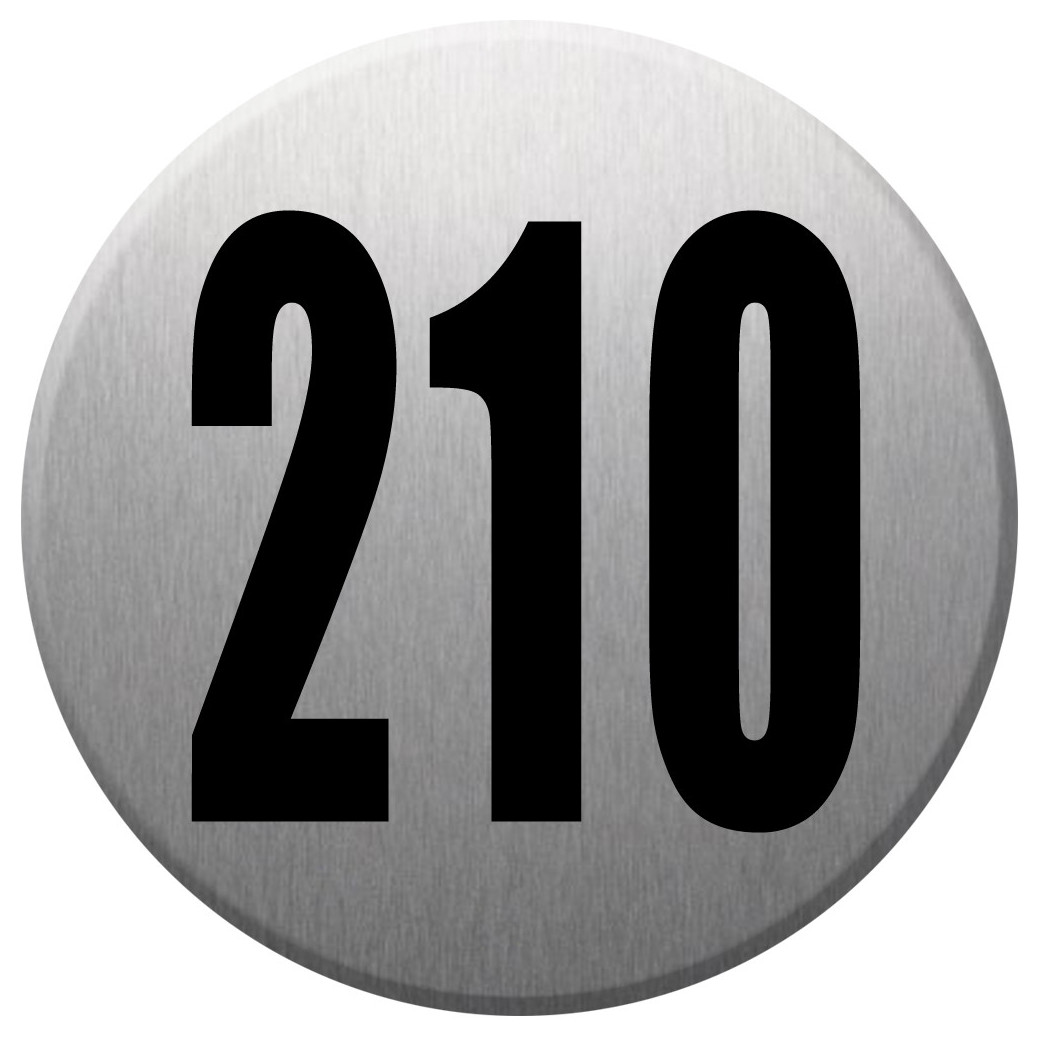 numéroderue210 - gris brossé 10x10cm - Sticker/autocollant