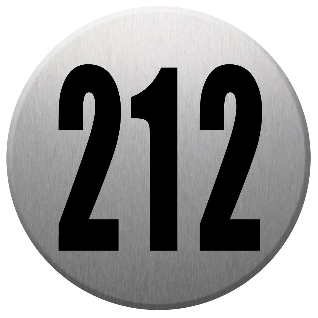 numéroderue212 - gris brossé 10x10cm - Sticker/autocollant