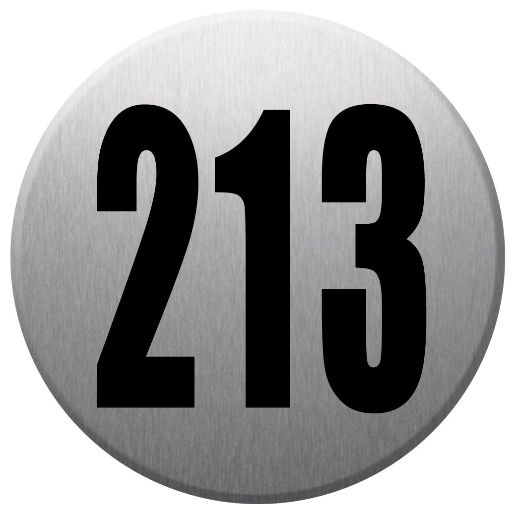 numéroderue213 - gris brossé 10x10cm - Sticker/autocollant