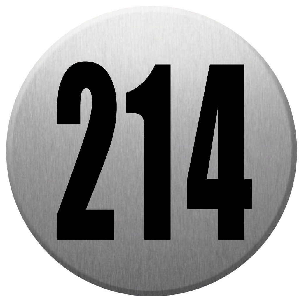 numéroderue214 - gris brossé 10x10cm - Sticker/autocollant