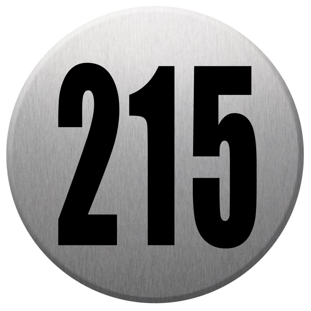 numéroderue215 - gris brossé 10x10cm - Sticker/autocollant