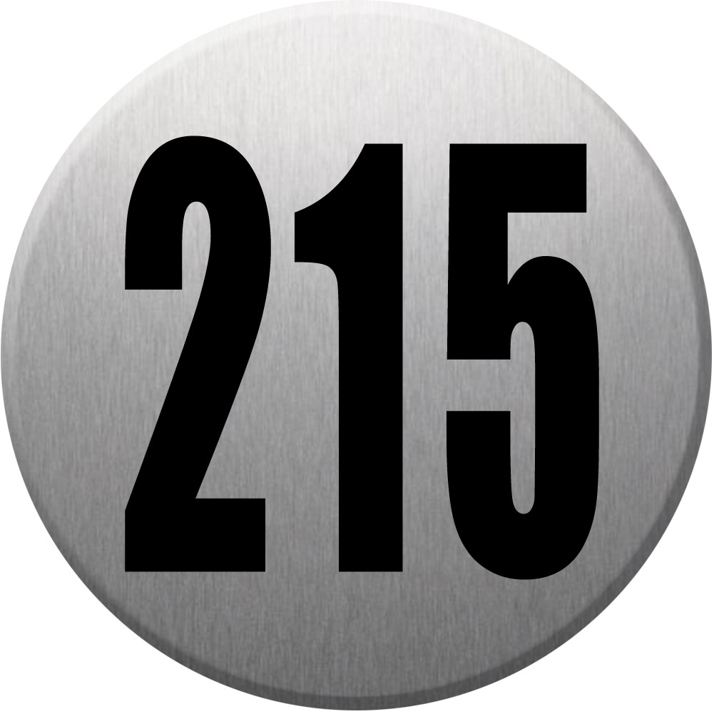 numéroderue215 - gris brossé 10x10cm - Sticker/autocollant