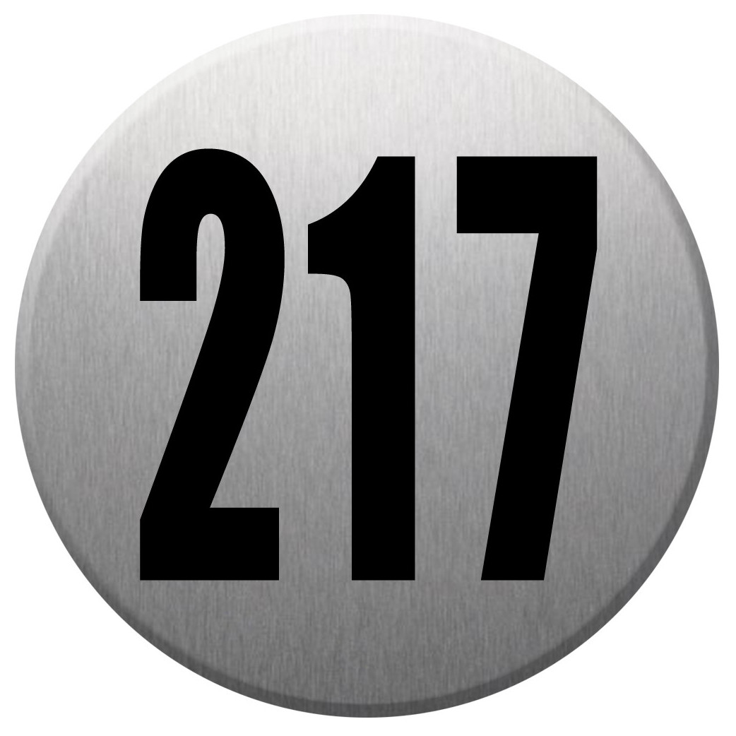 numéroderue217 - gris brossé 10x10cm - Sticker/autocollant