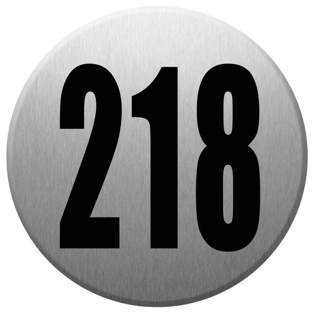 numéroderue218 - gris brossé 10x10cm - Sticker/autocollant