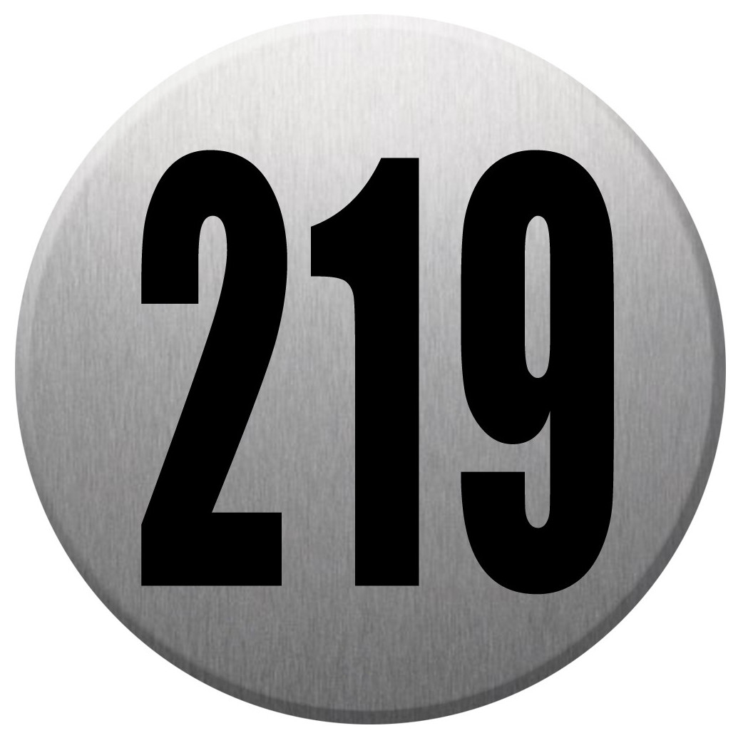 numéroderue219 - gris brossé 10x10cm - Sticker/autocollant