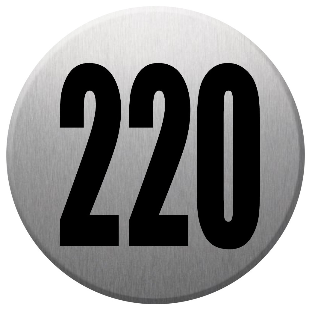 numéroderue220 - gris brossé 10x10cm - Sticker/autocollant