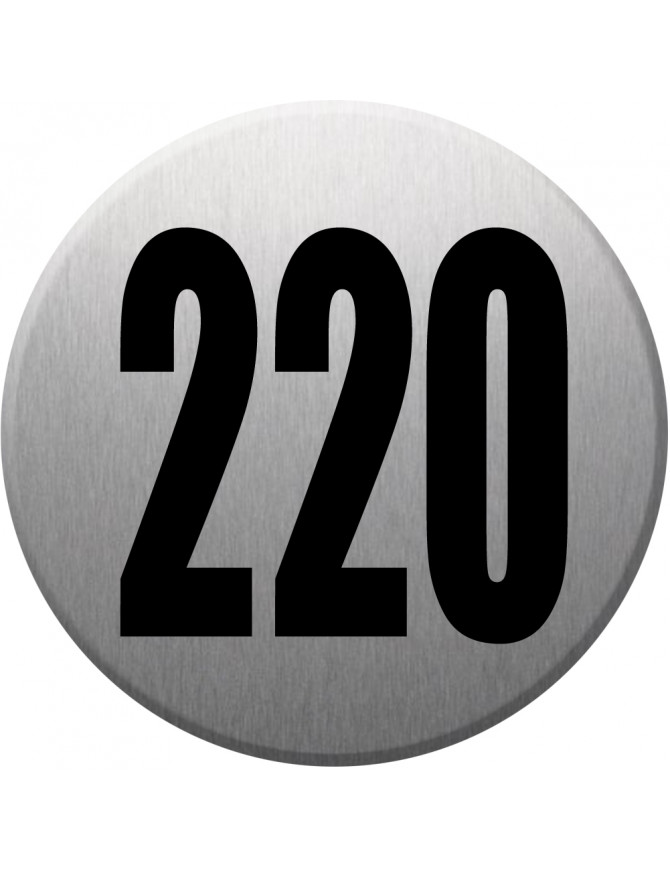 numéroderue220 - gris brossé 10x10cm - Sticker/autocollant numéroderue220 - gris brossé 10x10cm - Sticker/autocollant