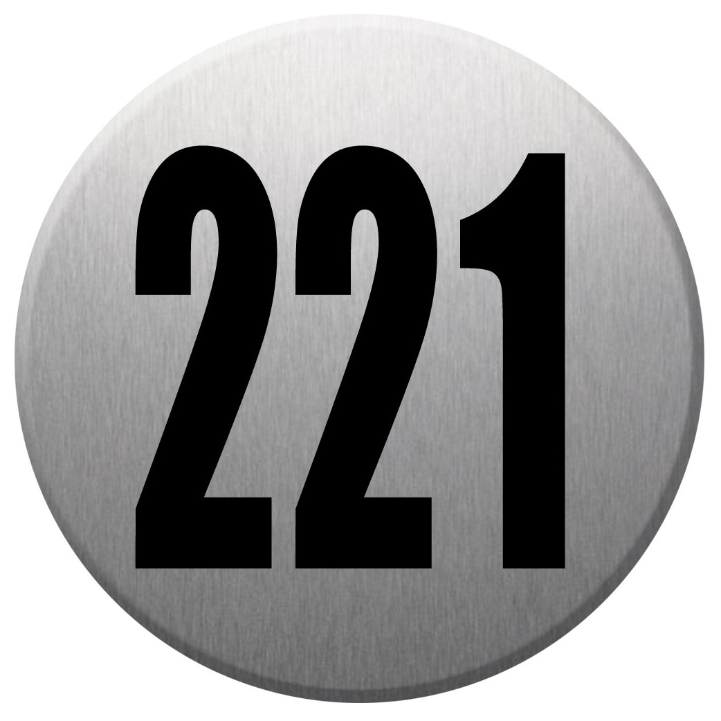 numéroderue221 - gris brossé 10x10cm - Sticker/autocollant