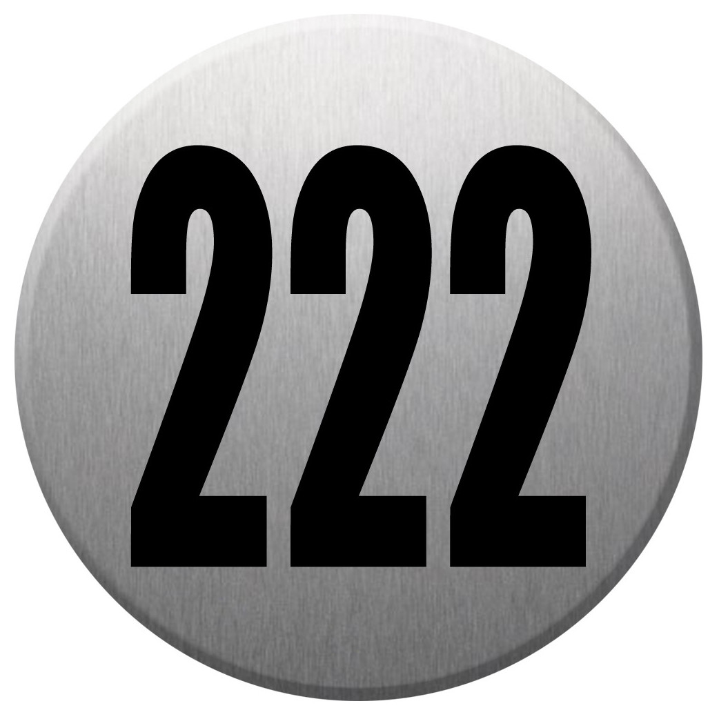 numéroderue222 - gris brossé 10x10cm - Sticker/autocollant