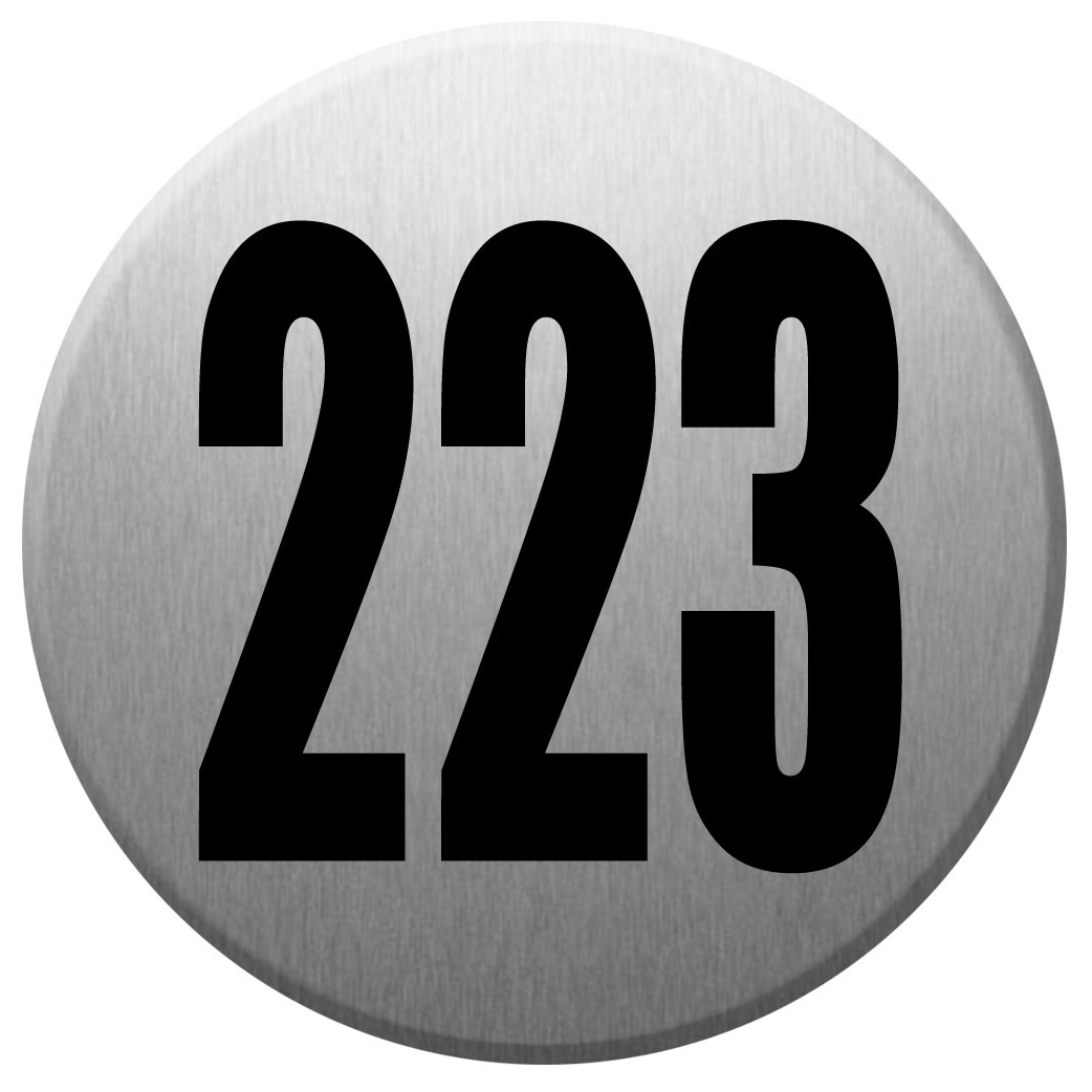 numéroderue223 - gris brossé 10x10cm - Sticker/autocollant