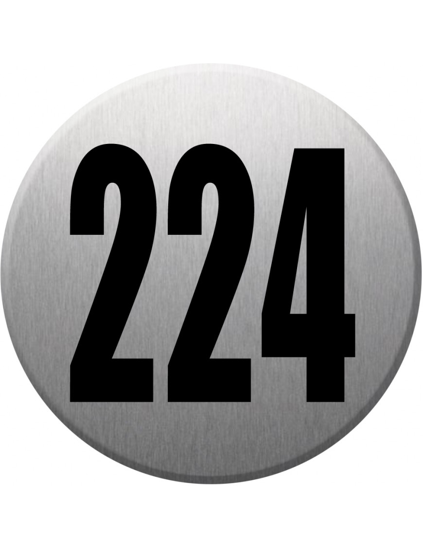 numéroderue224 - gris brossé 10x10cm - Sticker/autocollant
