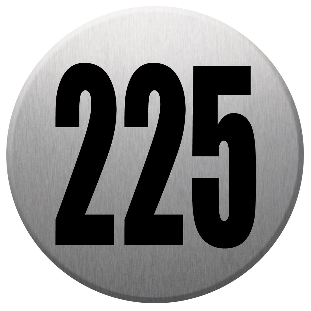 numéroderue225 - gris brossé 10x10cm - Sticker/autocollant