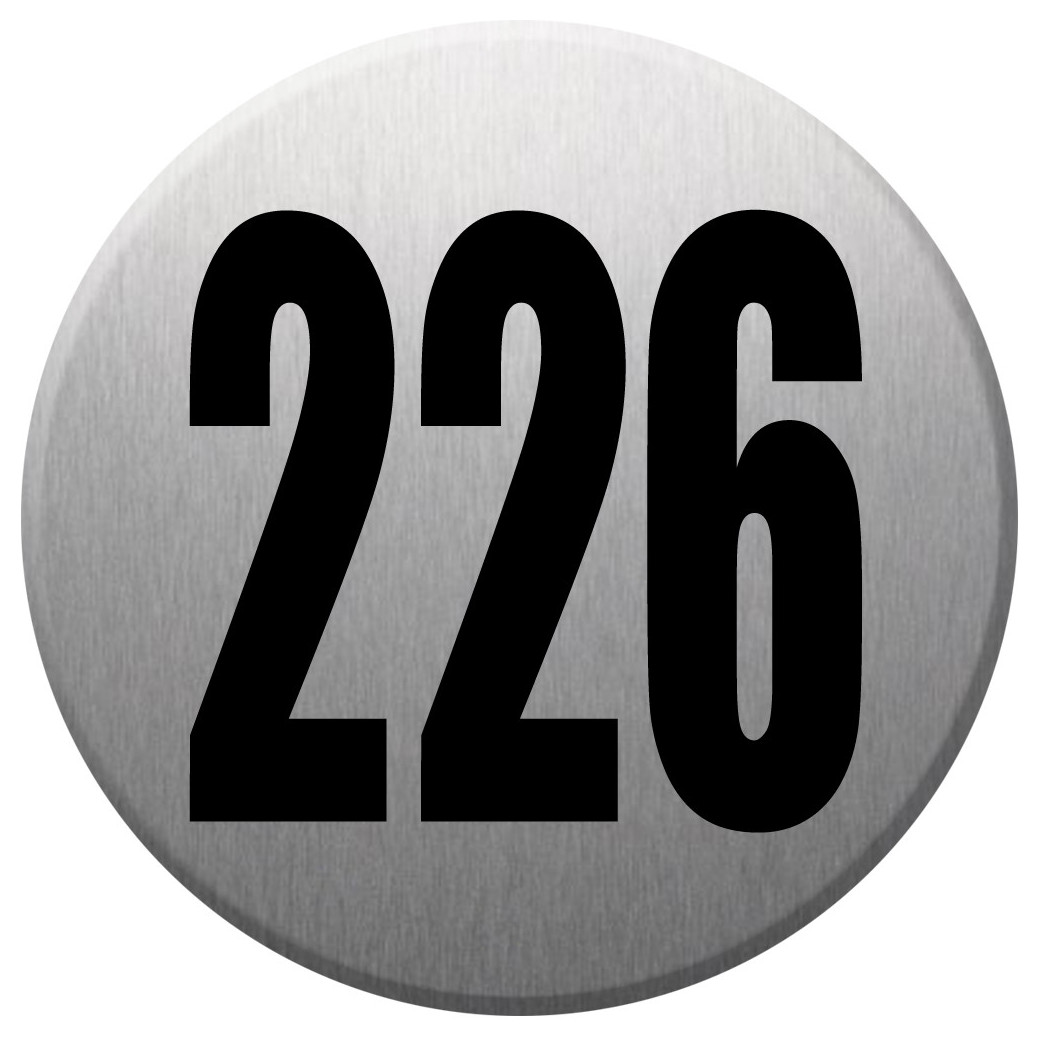 numéroderue226 - gris brossé 10x10cm - Sticker/autocollant