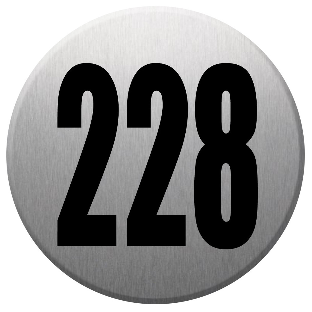 numéroderue228 - gris brossé 10x10cm - Sticker/autocollant