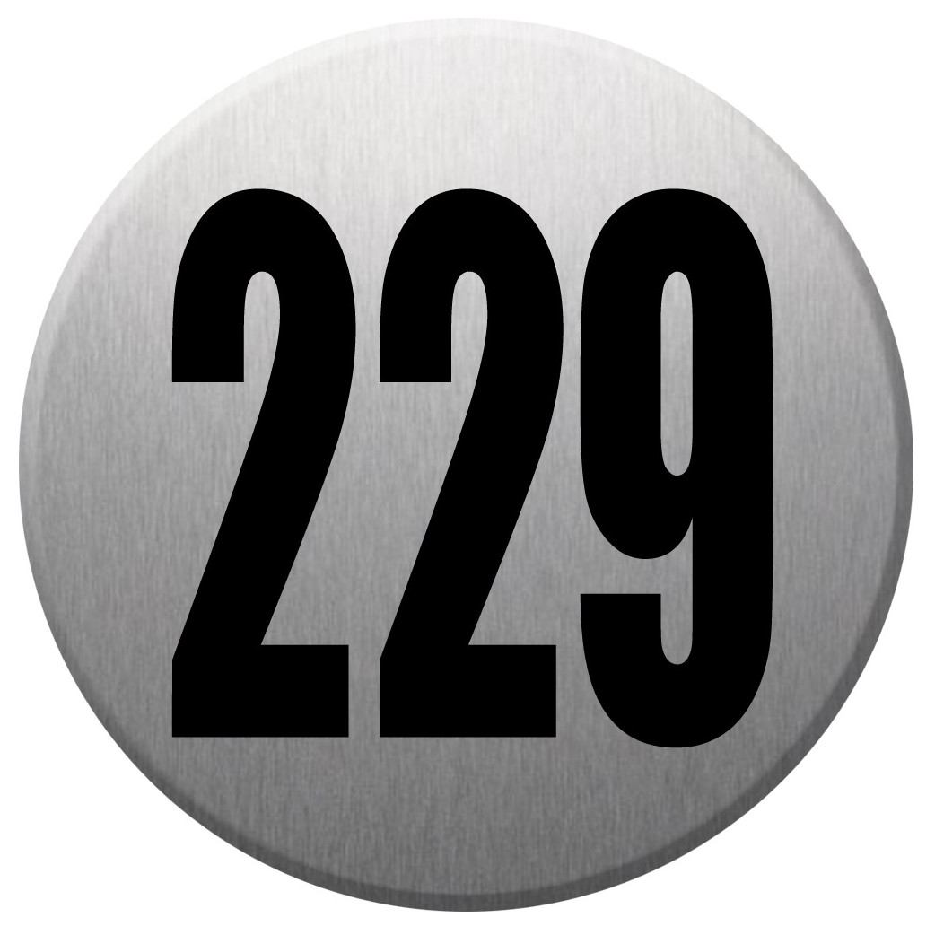 numéroderue229 - gris brossé 10x10cm - Sticker/autocollant