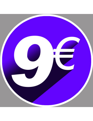 9 euros - 10cm - Sticker/autocollant