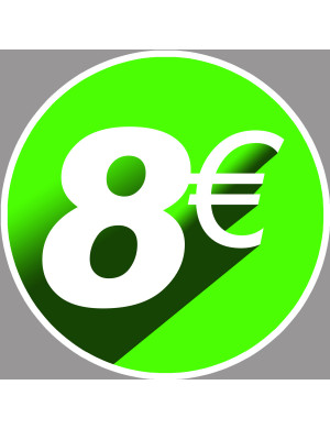 8 euros - 10cm - Sticker/autocollant