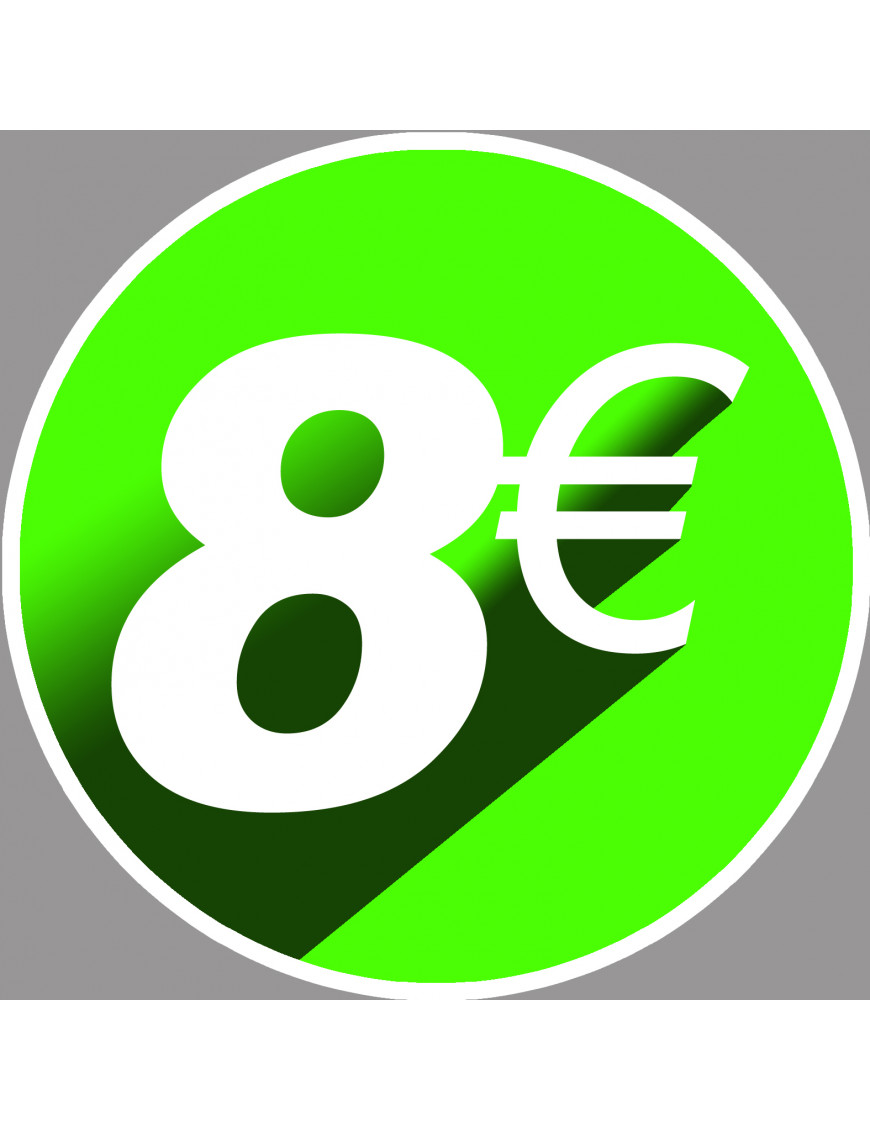 8 euros - 15cm - Sticker/autocollant