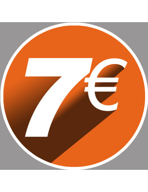 7 euros - 10cm - Sticker/autocollant