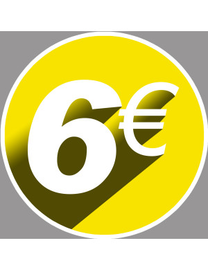 6 euros - 10cm - Sticker/autocollant