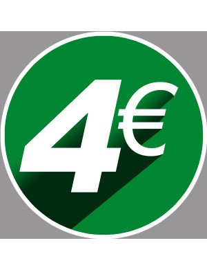 4 euros - 10cm - Sticker/autocollant