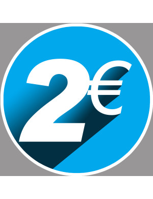 2 euros - 10cm - Sticker/autocollant