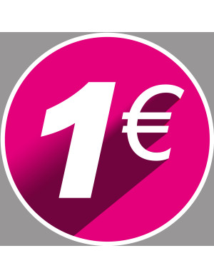 1 euros - 10cm - Sticker/autocollant
