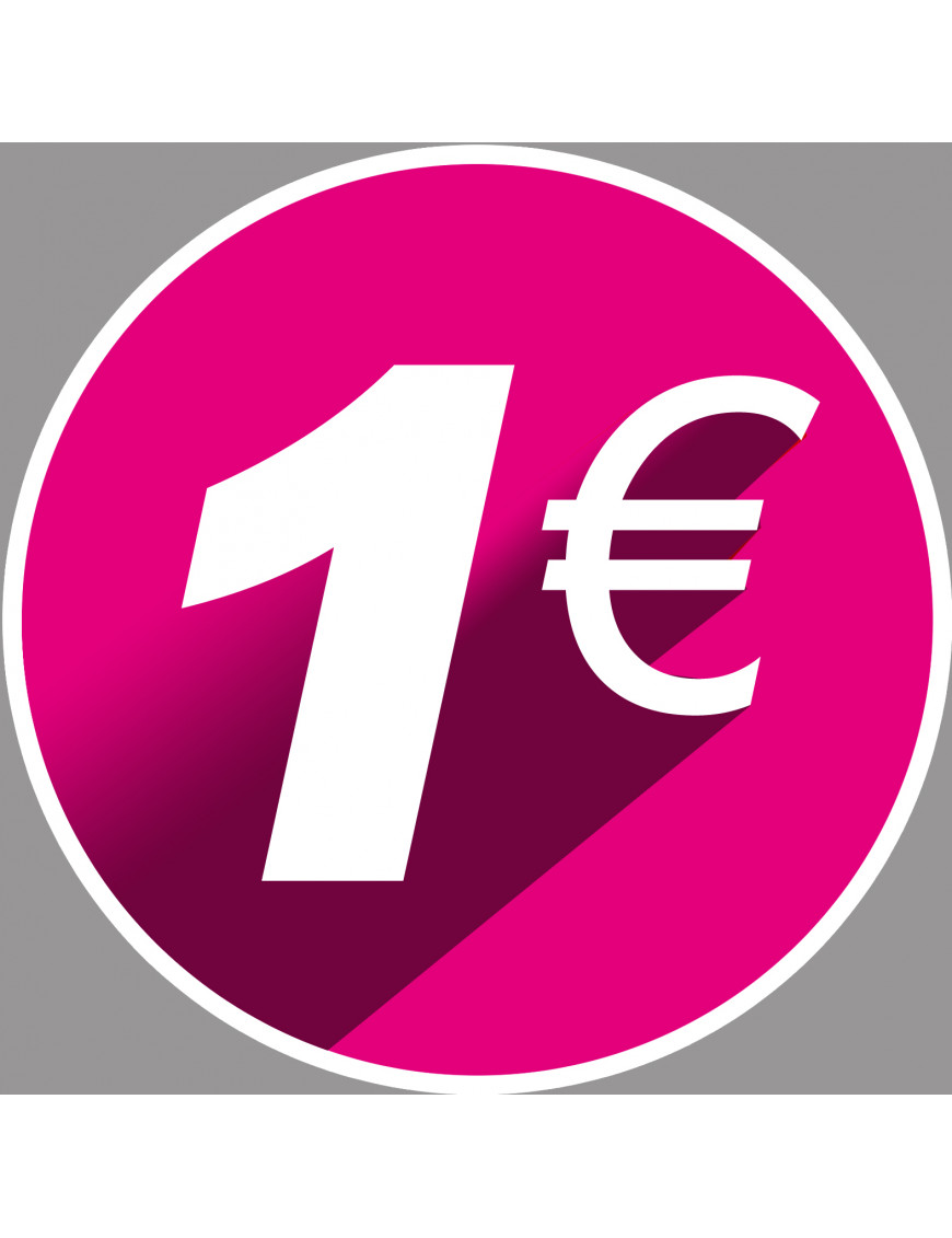 1 euros - 15cm - Sticker/autocollant
