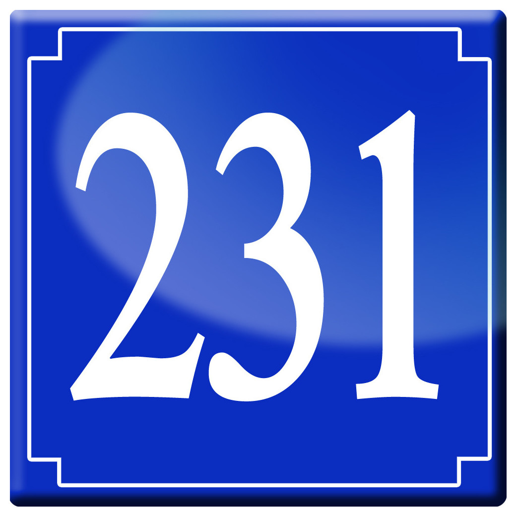 numéroderue231 - classique 10x10cm - Sticker/autocollant