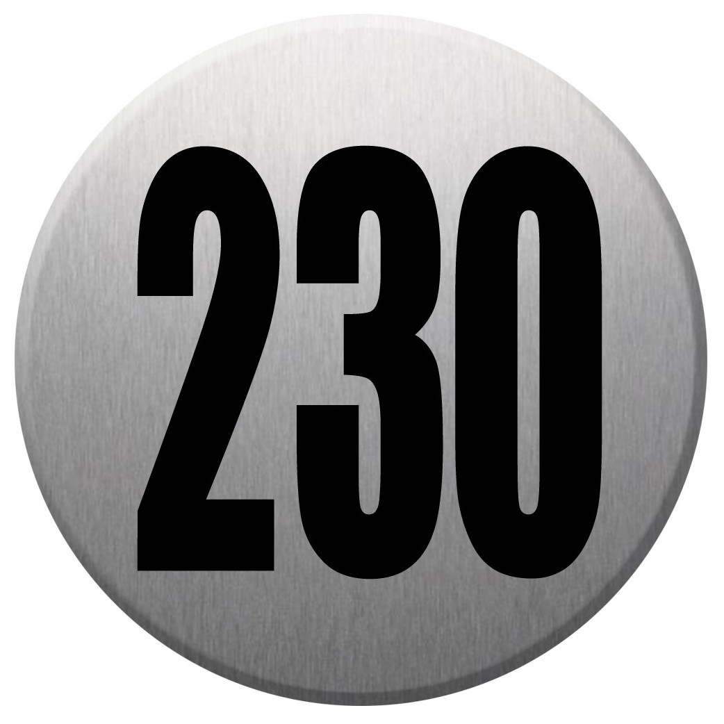 numéroderue230 - gris brossé 10x10cm - Sticker/autocollant