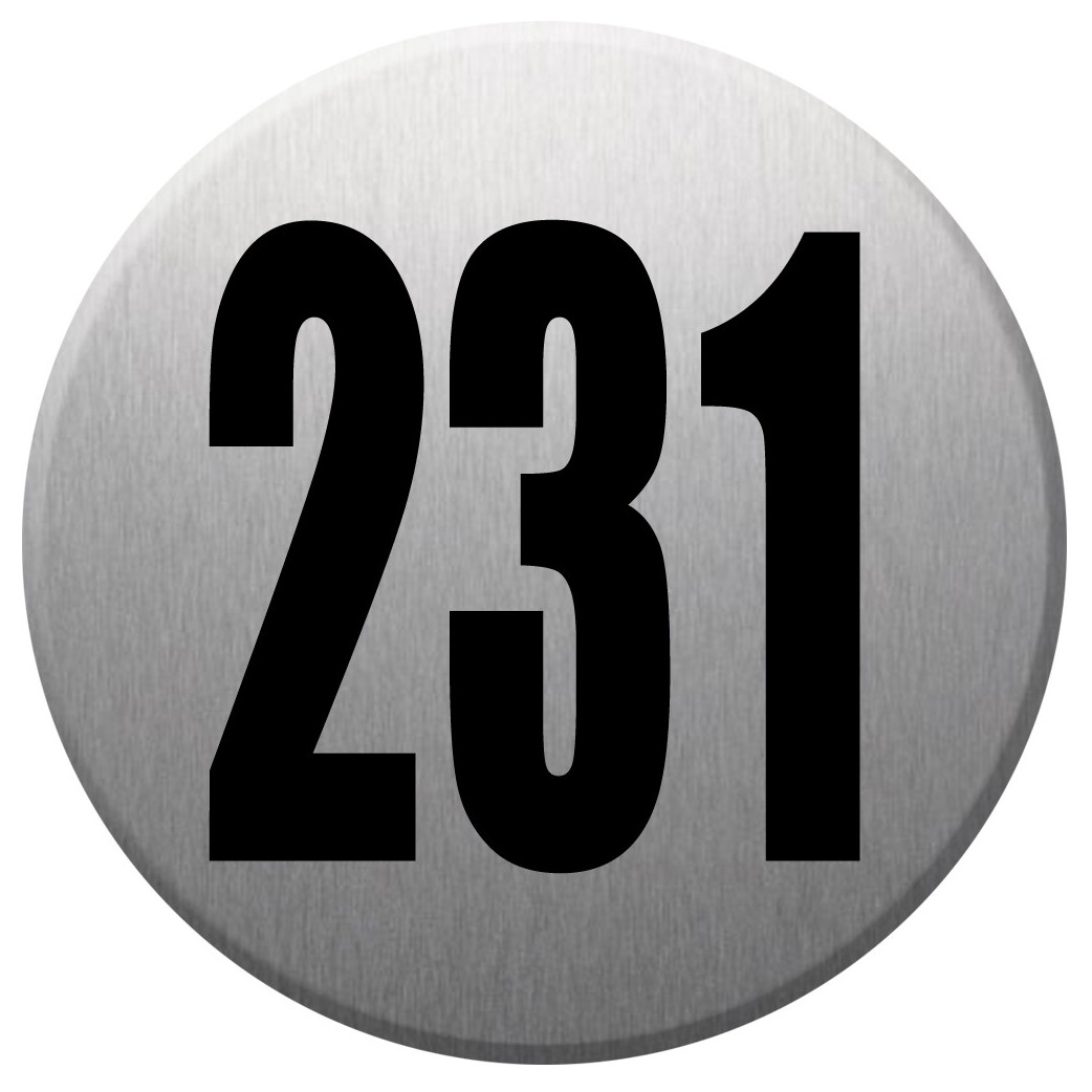 numéroderue231 - gris brossé 10x10cm - Sticker/autocollant