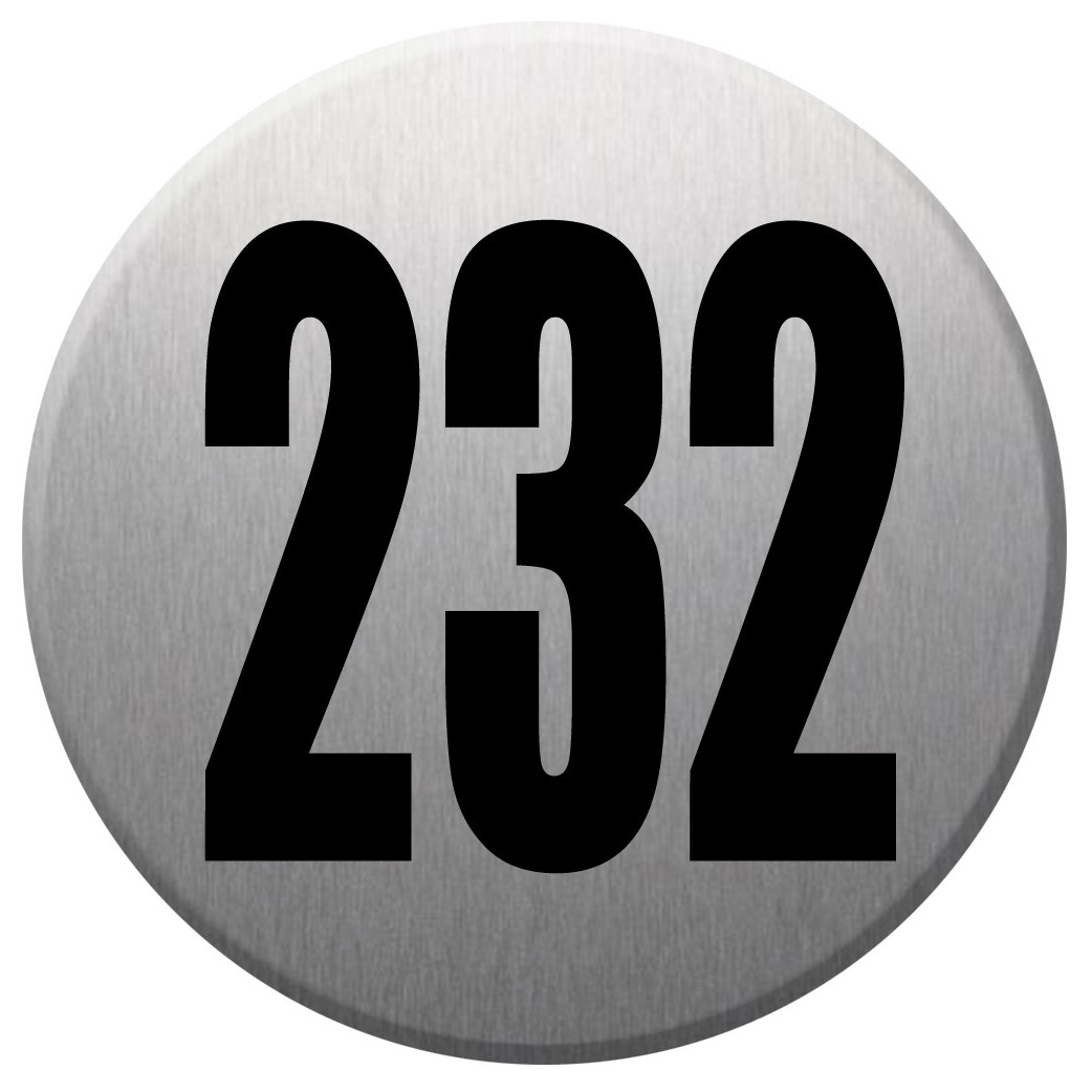 numéroderue232 - gris brossé 10x10cm - Sticker/autocollant