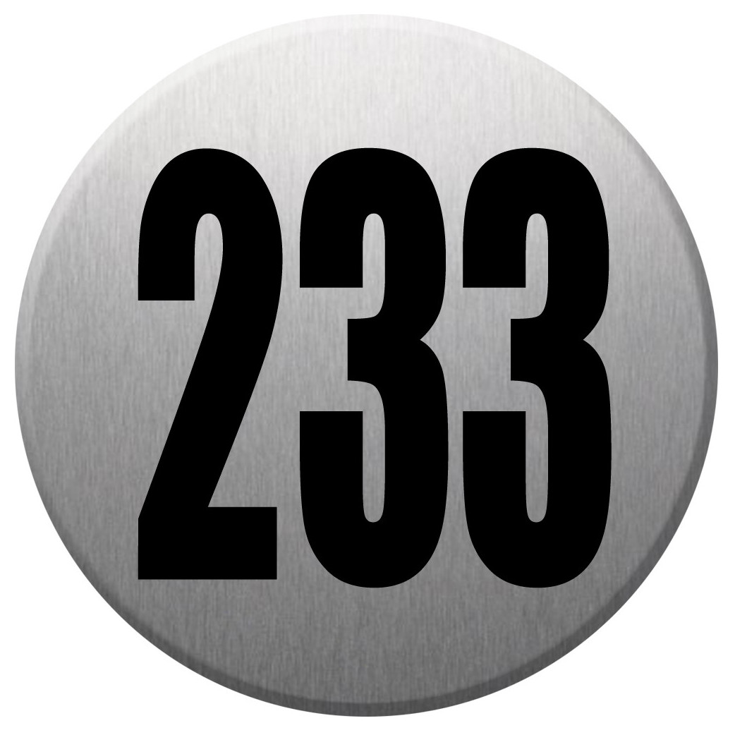 numéroderue233 - gris brossé 10x10cm - Sticker/autocollant