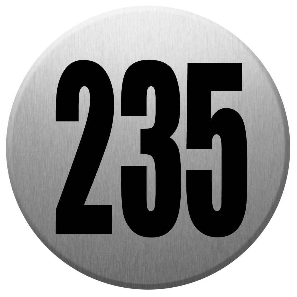 numéroderue235 - gris brossé 10x10cm - Sticker/autocollant