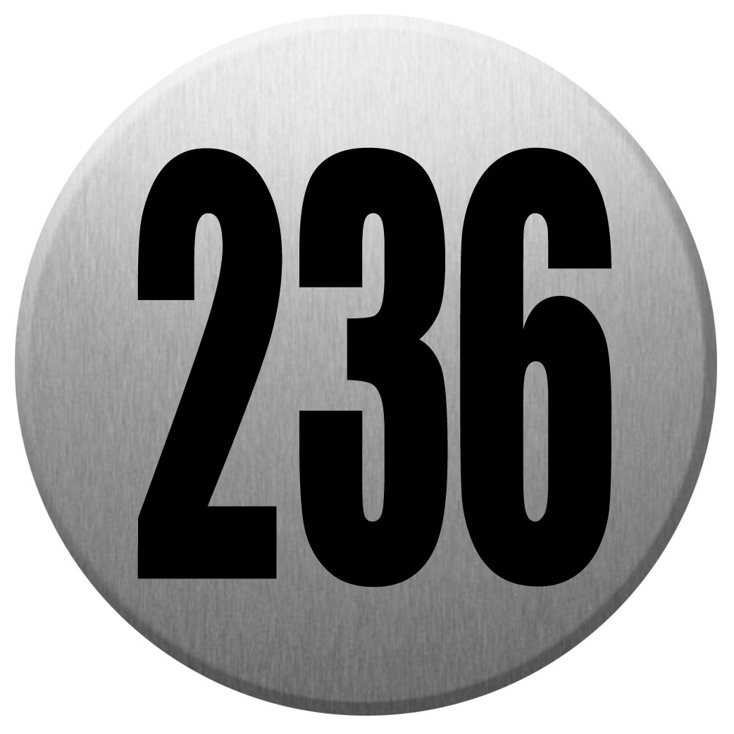 numéroderue236 - gris brossé 10x10cm - Sticker/autocollant