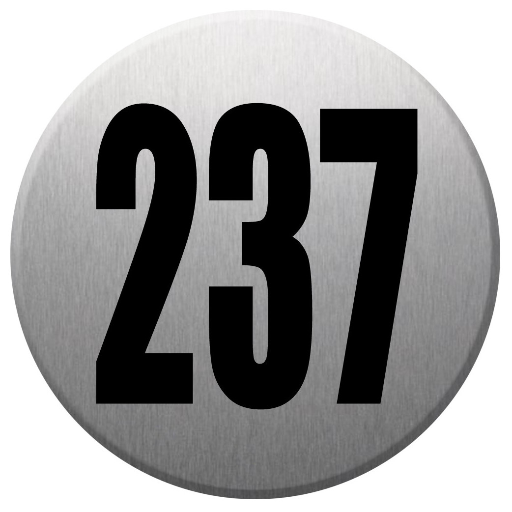 numéroderue237 - gris brossé 10x10cm - Sticker/autocollant