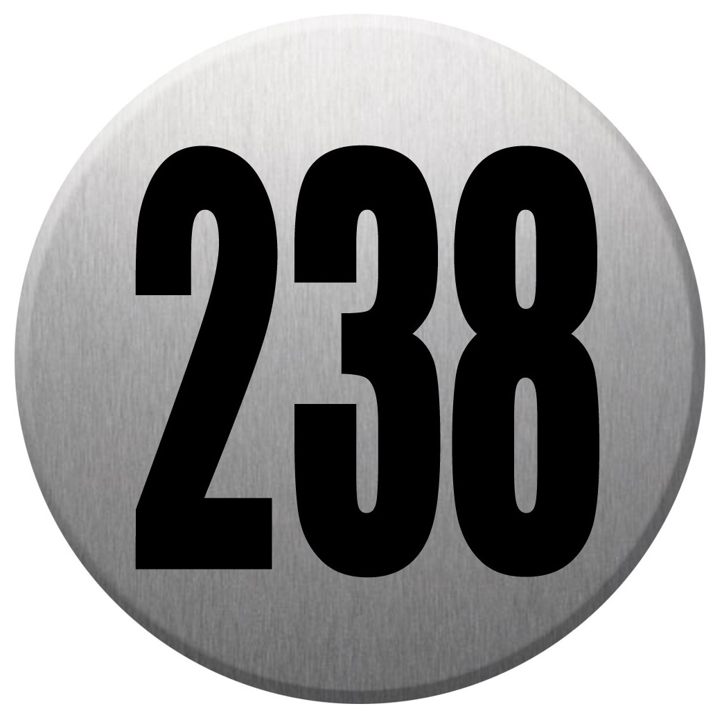 numéroderue238 - gris brossé 10x10cm - Sticker/autocollant