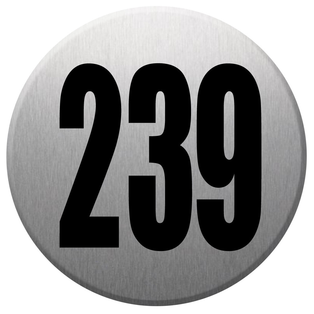 numéroderue239 - gris brossé 10x10cm - Sticker/autocollant