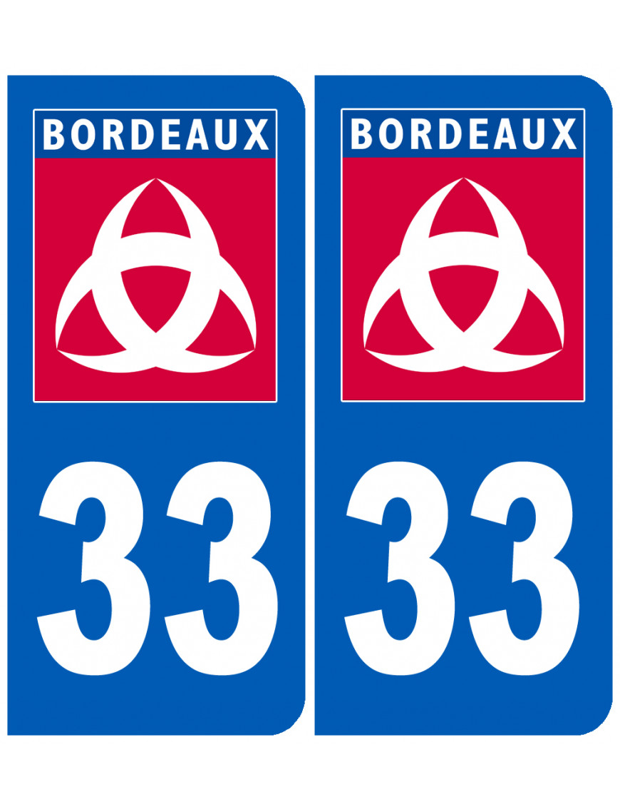 immatriculation 33 Bordeaux - Sticker/autocollant