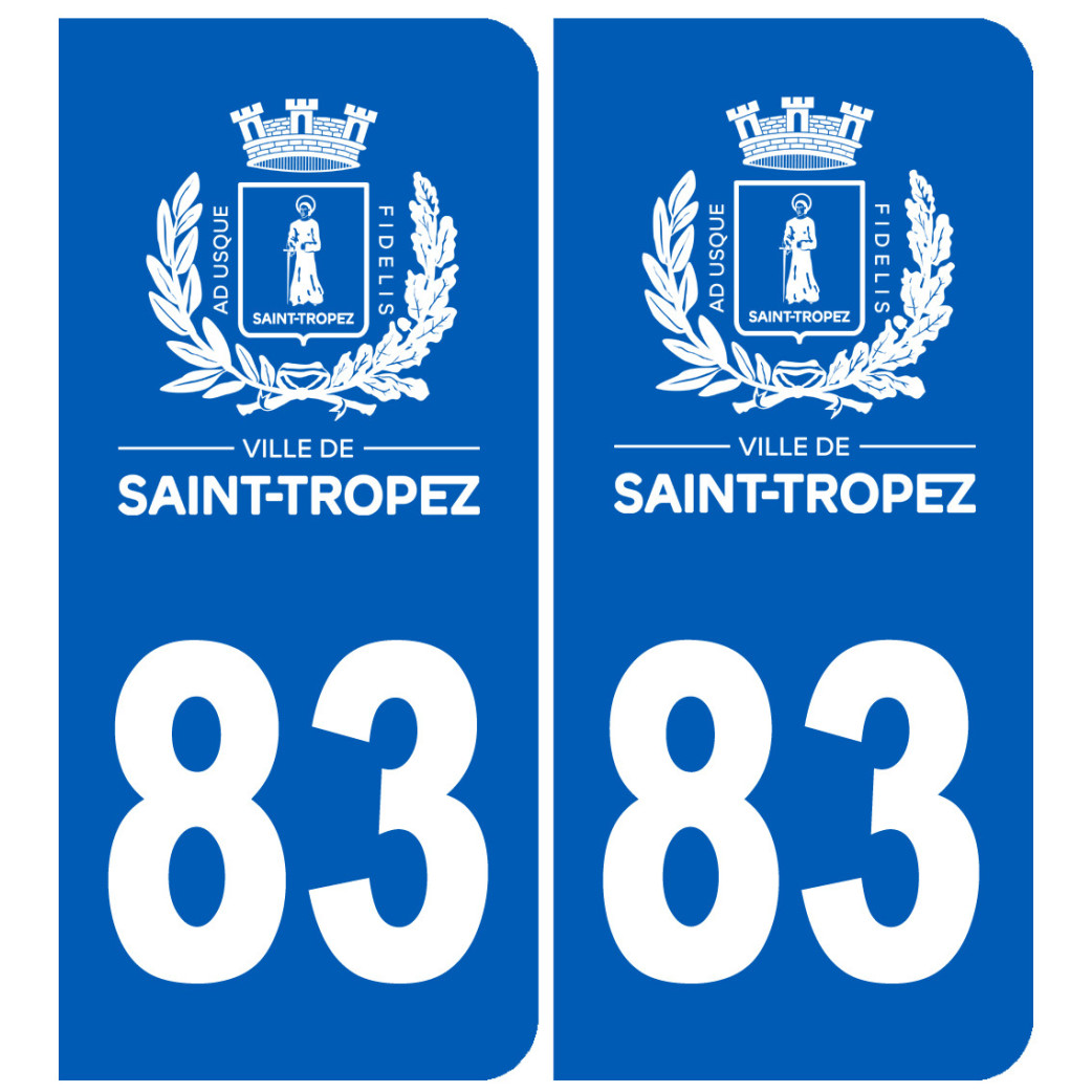 immatriculation 83 Saint-Tropez - Sticker/autocollant