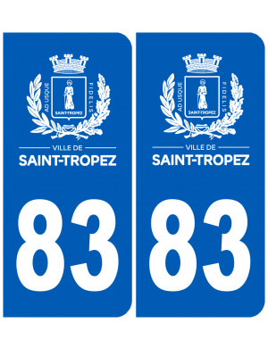 immatriculation 83 Saint-Tropez - Sticker/autocollant