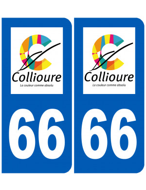 immatriculation 66 Collioure - Sticker/autocollant