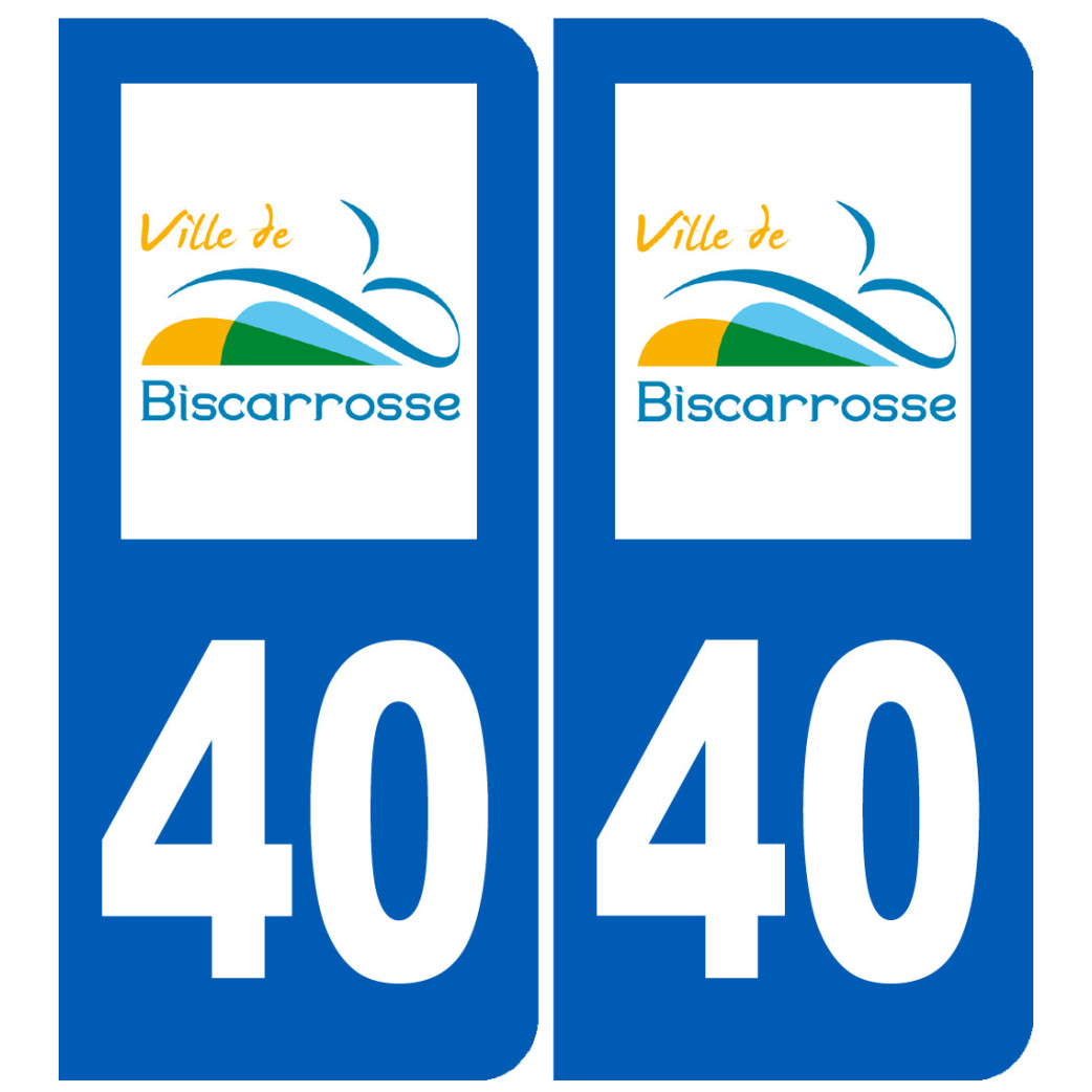 immatriculation 40 Biscarrosse - Sticker/autocollant