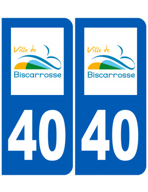 immatriculation 40 Biscarrosse - Sticker/autocollant