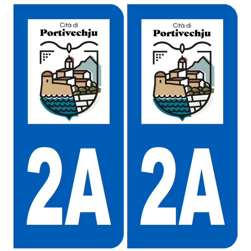 immatriculation 2A Porto-Vecchio - Sticker/autocollant