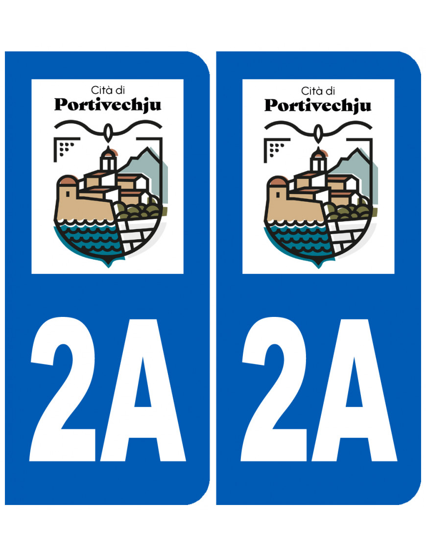 immatriculation 2A Porto-Vecchio - Sticker/autocollant