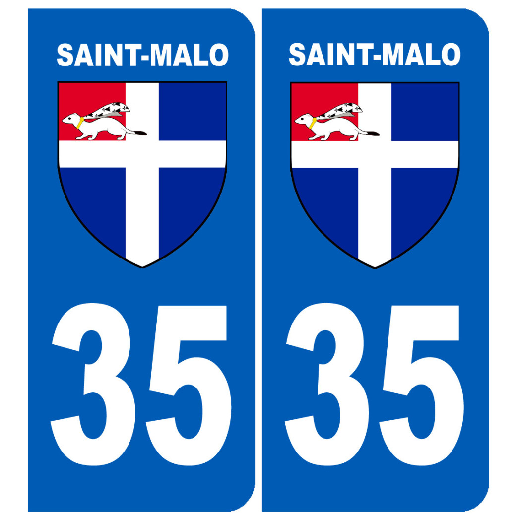 immatriculation 35 Saint-Malo - Sticker/autocollant