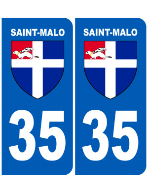 immatriculation 35 Saint-Malo - Sticker/autocollant