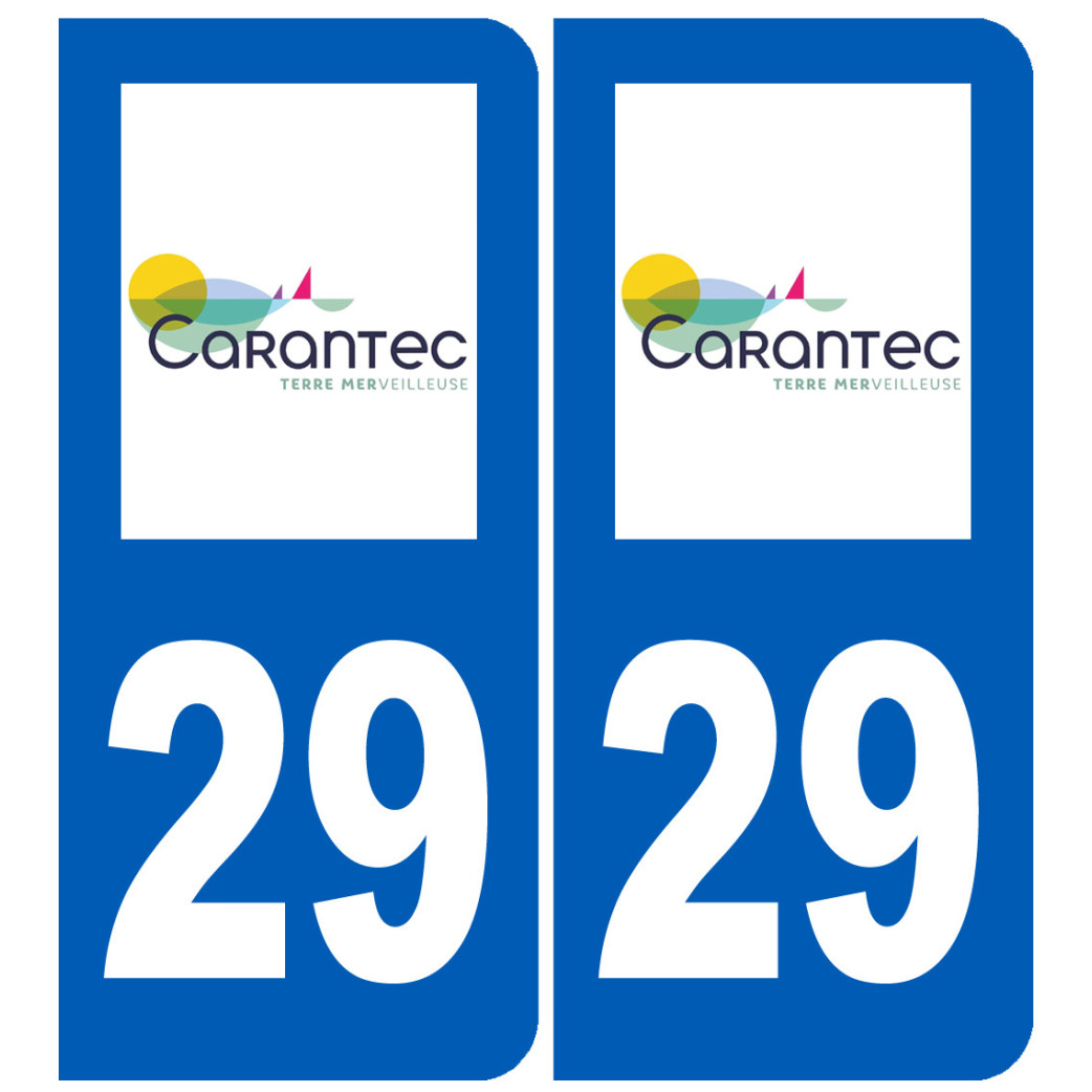 immatriculation 29 Carantec - Sticker/autocollant