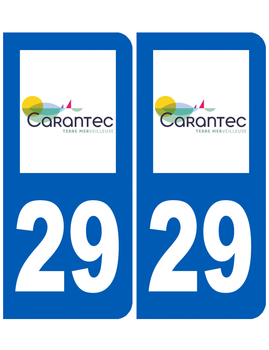 immatriculation 29 Carantec - Sticker/autocollant